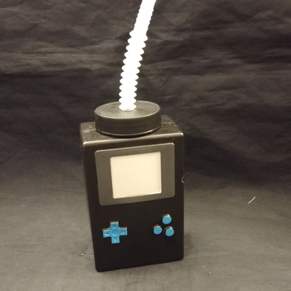 Nintendo Gameboy Tumbler - 24oz w/ straw - Black - Classic Gamers Tumbler - NEW